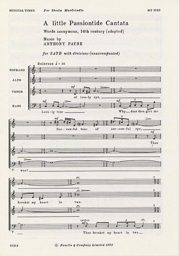 A Little Passiontide Cantata